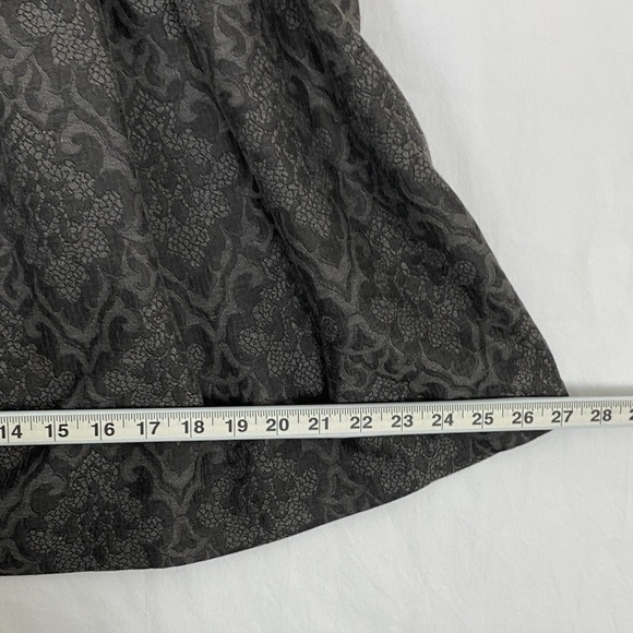 Zara Gathered Mini Skirt Long Damask Gray Pattern - Picture 6 of 12